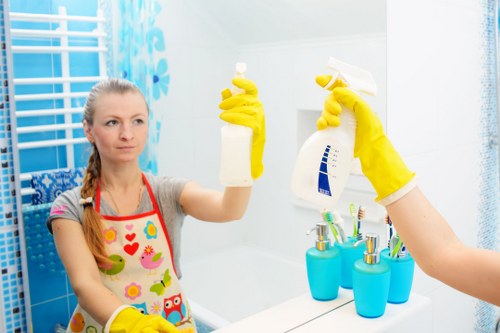 Move out cleaning team preparing a flat in NW8 for handover