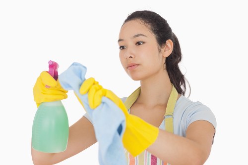 Local NW8 cleaning team working in a residential property before move in