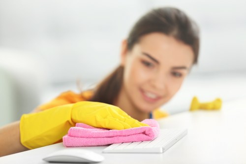 Low-carbon carpet cleaning van operating in NW8