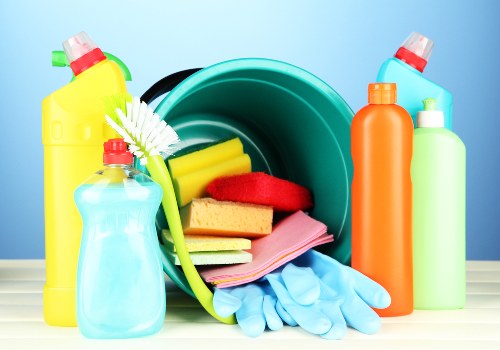 Cleaner inspecting a room before starting work