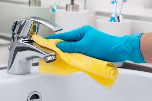 Local cleaning team preparing an NW8 home after renovation works